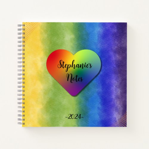 Vibrant Rainbow_Hued Lined Notebook