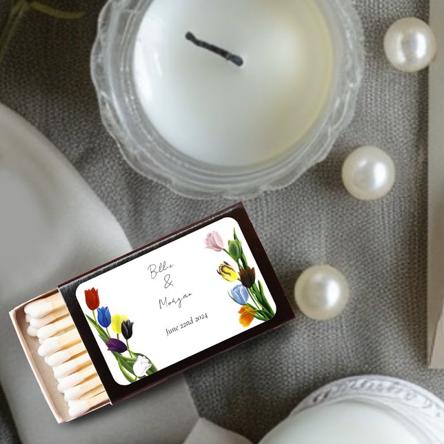 Vibrant Rainbow Minimalist Tulip LGBTQ+  Matchboxes (Creator Uploaded)