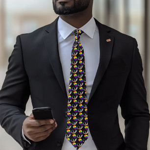 Vibrant Rainbow Minimalist Tulip LGBTQ+ Neck Tie