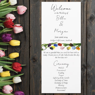Vibrant Rainbow Minimalist Tulip LGBTQ+ Program
