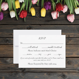 Vibrant Rainbow Minimalist Tulip LGBTQ+ RSVP Card