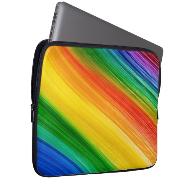 Vibrant Rainbow of Colors Laptop Sleeve (Front Right)