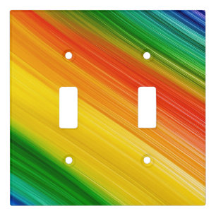 Vibrant Rainbow of Colors Light Switch Cover
