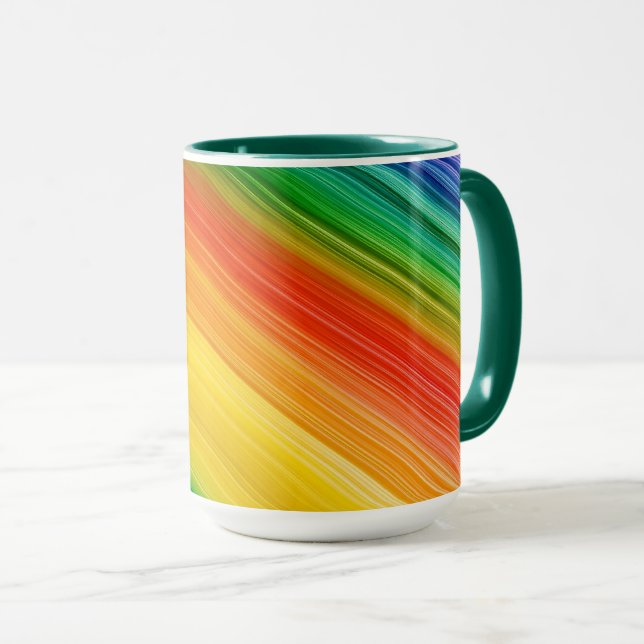 Vibrant Rainbow of Colors Mug (Front Right)