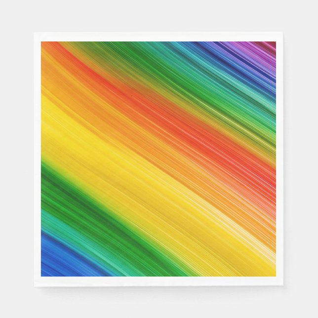 Vibrant Rainbow of Colors Napkins (Front)