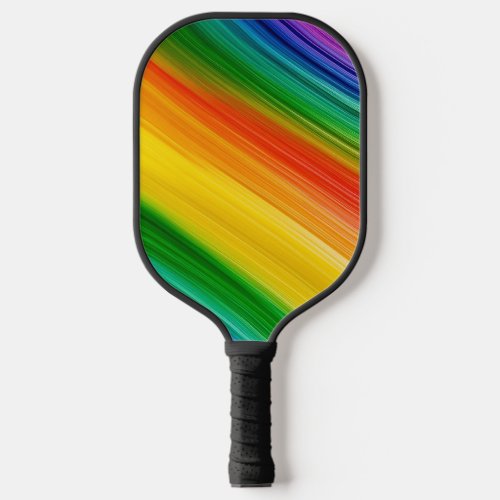 Vibrant Rainbow of Colors Pickleball Paddle