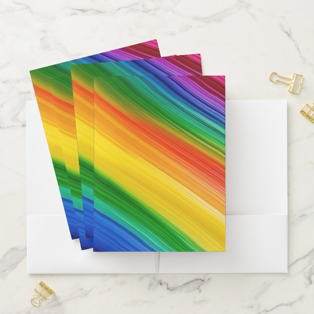 Vibrant Rainbow of Colors Pocket Folder (In Situ)