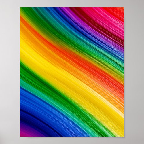 Vibrant Rainbow of Colors Poster