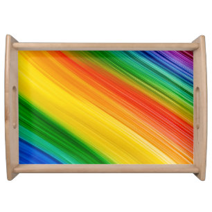 Vibrant Rainbow of Colors Serving Tray