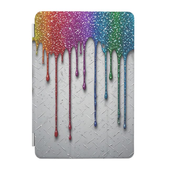 Vibrant Rainbow Paint Drips iPad Mini Cover (Front)