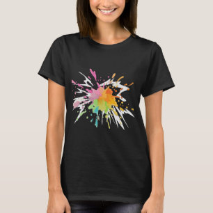 Vibrant Rainbow Paint Splash T-Shirt