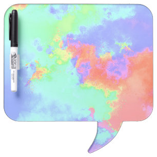 Vibrant Rainbow Paint Splatter Dry Erase Board