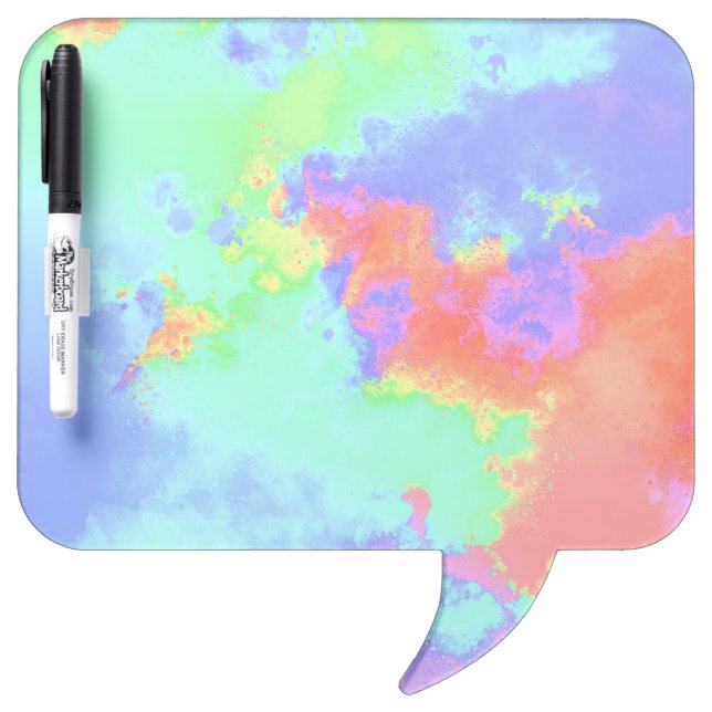 Vibrant Rainbow Paint Splatter Dry Erase Board (Front)