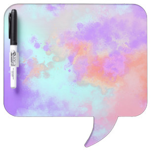 Vibrant Rainbow Paint Splatter Dry Erase Board