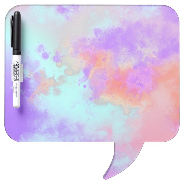 Vibrant Rainbow Paint Splatter Dry Erase Board (Front)