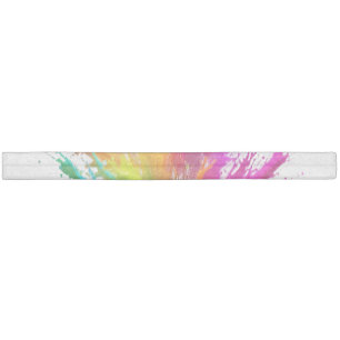 Vibrant Rainbow Paint Splatter Explosion Elastic Hair Tie