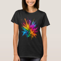 Vibrant Rainbow Paint Splatter Explosion