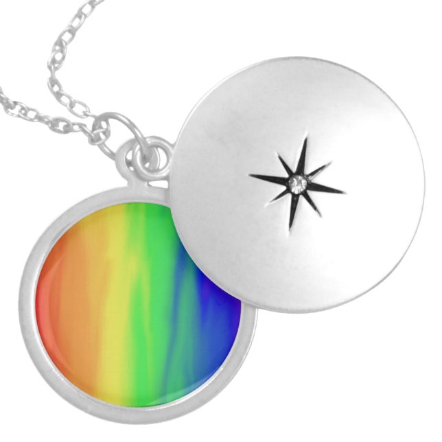 Vibrant Rainbow Pride Necklace (Front)