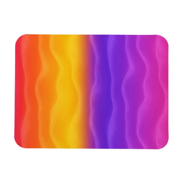 Vibrant Rainbow Sand Dunes Magnet (Horizontal)