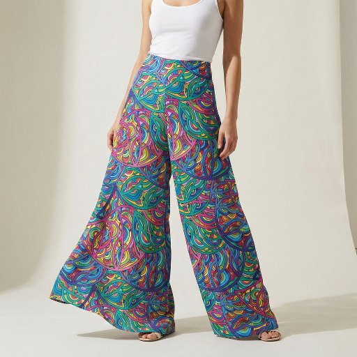 Vibrant Rainbow Stained Glass Abstract Leaf Motifs Fabric