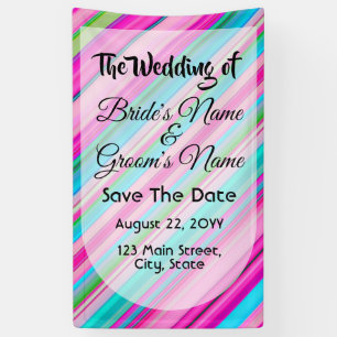 Vibrant Rainbow Stripe Pattern Design Banner