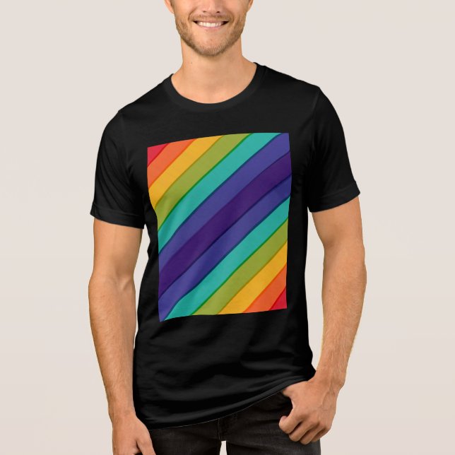 Vibrant Rainbow  Tri-Blend Shirt (Front)