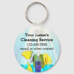 Vibrant Rays Custom Cleaning Service Business Keychain