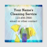 Vibrant Rays Custom Cleaning Service Business Magnet