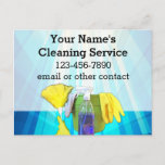 Vibrant Rays Custom Cleaning Service Business Postcard
