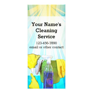 Vibrant Rays Custom Cleaning Service Business Rack Card