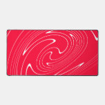 Vibrant Red Abstract Swirl Desk Mat