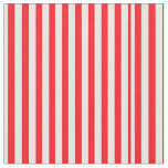 Vibrant Red and White Striped Pattern Fabric