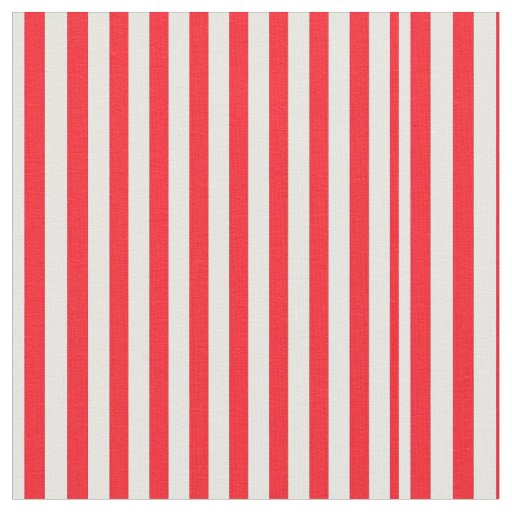 Vibrant Red and White Striped Pattern Fabric