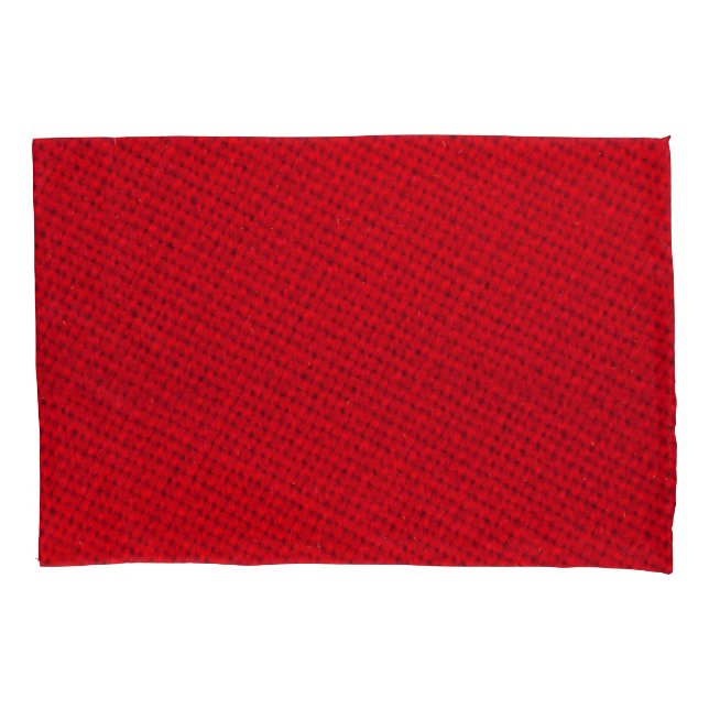 Vibrant Red Fabric Texture Pillow Case (Front)