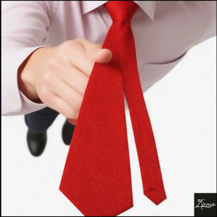 Vibrant Red Fine White Glitter Background Neck Tie