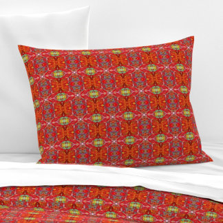 Vibrant red fishing nets S-size pattern Pillow Case
