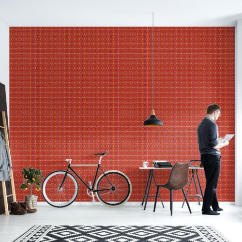 Vibrant red fishing nets XS-size pattern Wallpaper