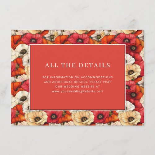 Vibrant Red Floral Pattern
