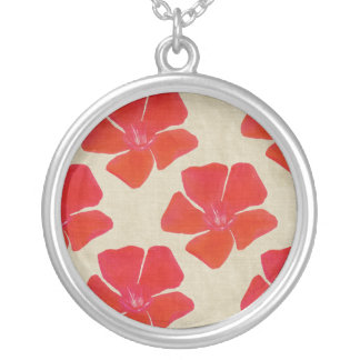 Vibrant Red Flowers Necklace