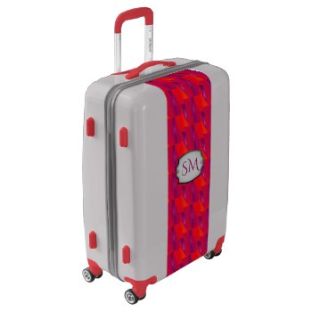 Vibrant Red Purple Flash Flame Pattern Luggage by anuradesignstudio at Zazzle