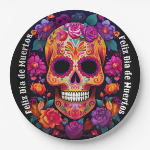 🌹Vibrant Remembrance: A Día de Muertos Tribute🌹 Paper Plates