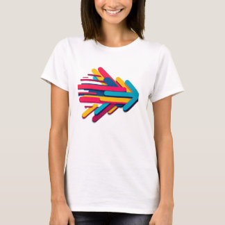 Vibrant Retro 3D Motion Arrow T-Shirt
