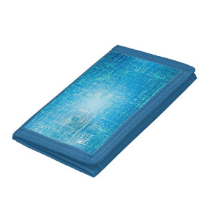 Vibrant Retro Blueprint Trifold Wallet