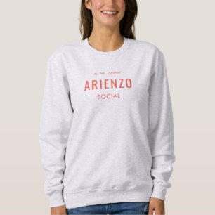 Vibrant Retro Orange Social Media Influencer Promo Sweatshirt