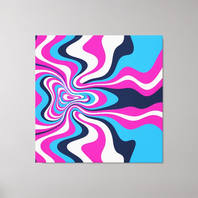 Vibrant Retro Wave Art Print - Design (Front)