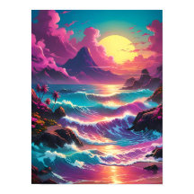 Vibrant Retro Waves, Bold Blast of Colorful Retro