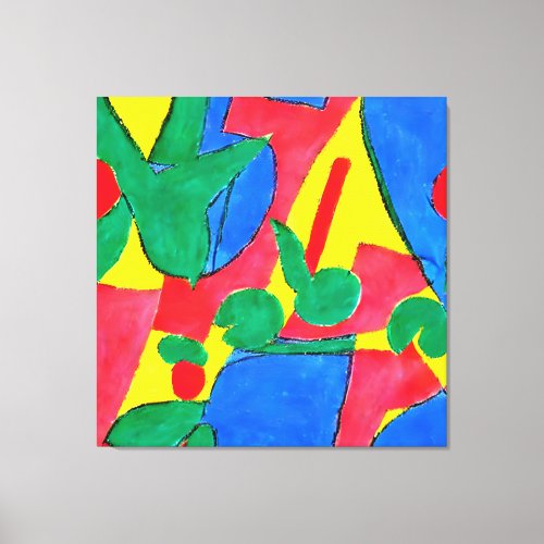 Vibrant Rhapsody A Matisse_Inspired Melange Canvas Print