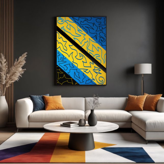 Vibrant Rhythm Abstract  Canvas Print (Creator Uploaded)