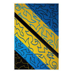 Vibrant Rhythm Abstract  Poster