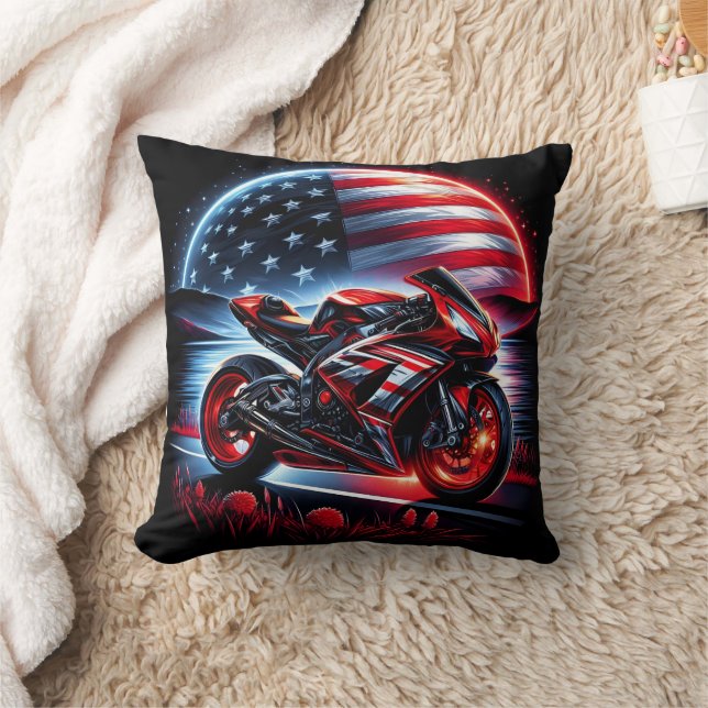 Vibrant ride beneath the night sky throw pillow (Blanket)